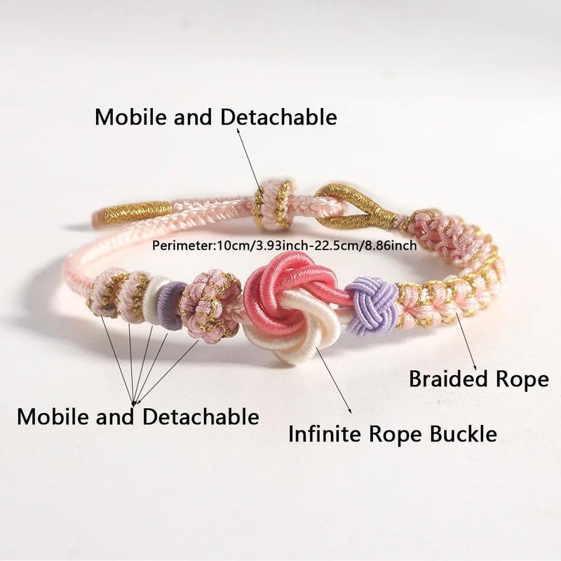 DivaGlamz To My Granddaughter-Infinity Forever Love Heart Bracelet, Natural Emperor Stone Double Layer Purple Beaded Woven Wrap Bracelets Adjustable Mind Peace Gift Jewelry - Image 3